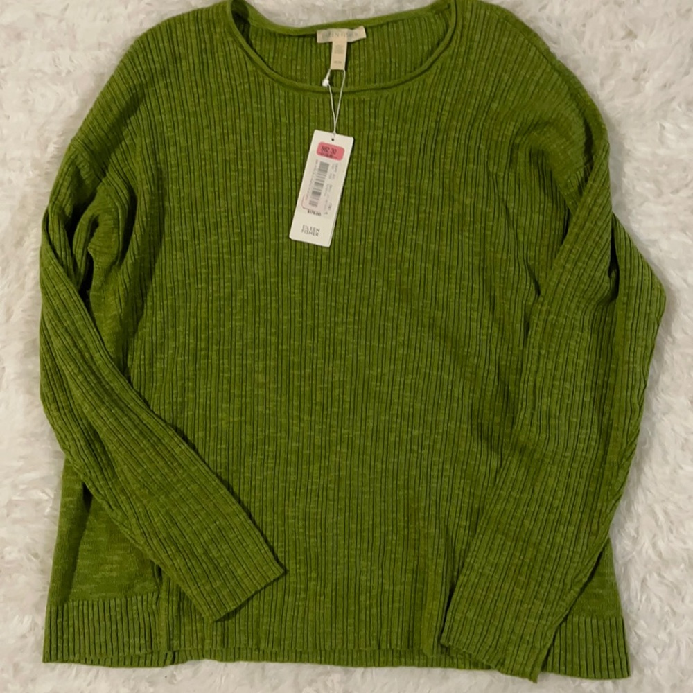 Eileen Fisher Blouse Green NWT Medium